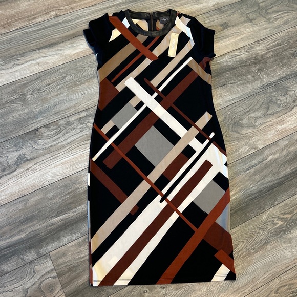 Chico’s Travelers Graphic Printed Midi Dress Size 0 Nwt’s 109$ - Picture 1 of 12